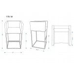 Embassy Barstool in Cream and Black (Set of 2)