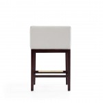 Kingsley Counter Stool in Ivory and Dark Walnut (Set of 2)