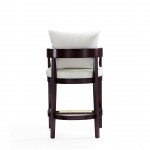 Ritz Counter Stool in Ivory and Dark Walnut (Set of 2)