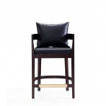 Ritz Counter Stool in Black and Dark Walnut (Set of 2)