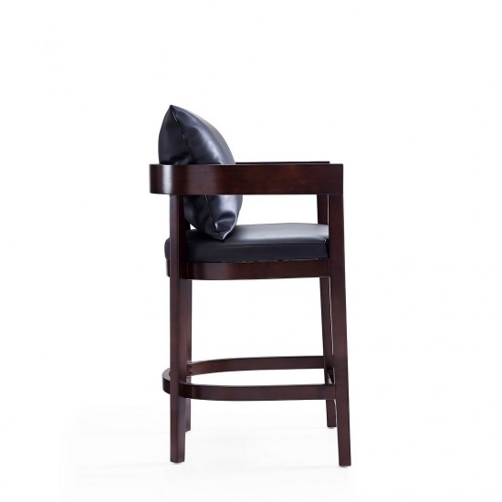 Ritz Counter Stool in Black and Dark Walnut (Set of 2)