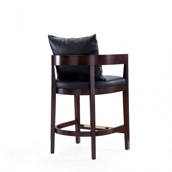 Ritz Counter Stool in Black and Dark Walnut (Set of 2)