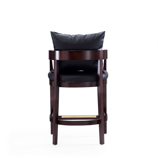 Ritz Counter Stool in Black and Dark Walnut (Set of 2)