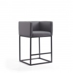 Embassy Counter Stool in Grey and Black (Set of 2)