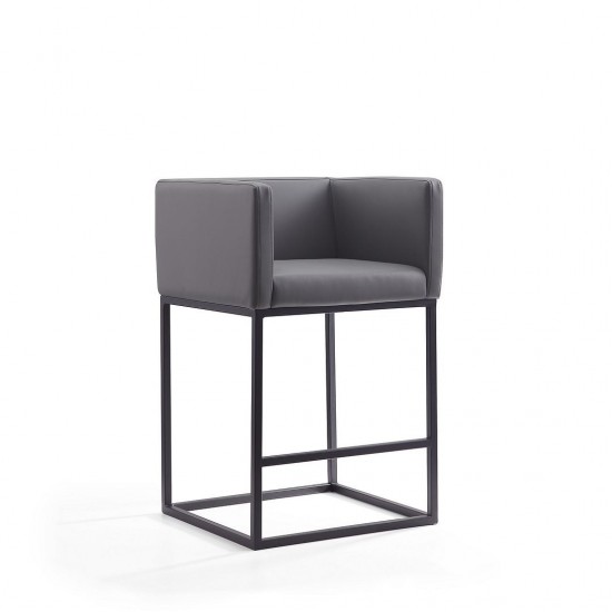 Embassy Counter Stool in Grey and Black (Set of 2)