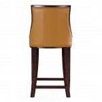 Fifth Ave Counter Stool in Camel and Dark Walnut (Set of 2)