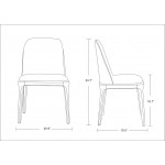 Courding Dining Chair in Tan and Walnut (Set of 2)