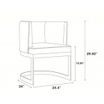Aura Dining Chair in Sand and Polished Brass (Set of 2)