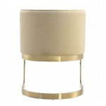 Aura Dining Chair in Sand and Polished Brass (Set of 2)