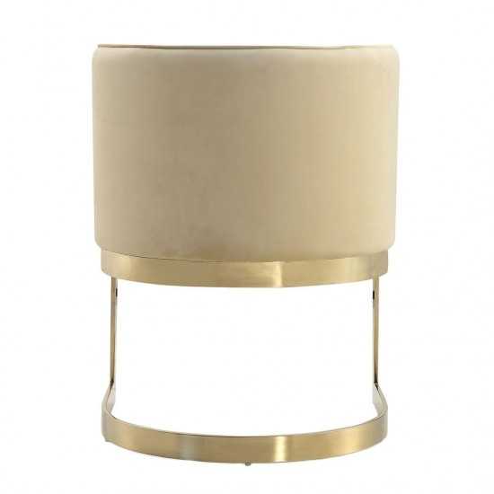 Aura Dining Chair in Sand and Polished Brass (Set of 2)