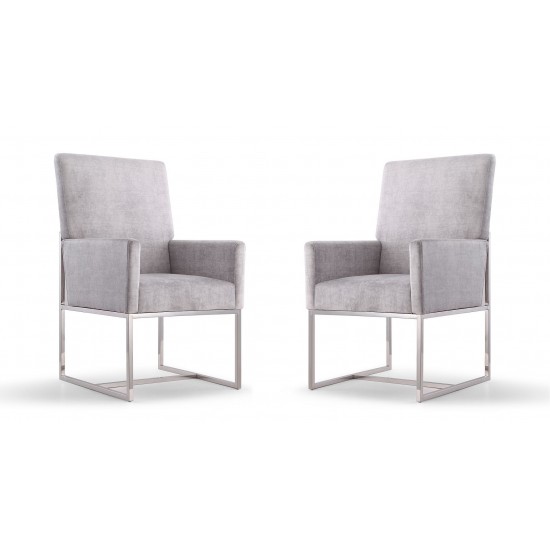 Element Dining Armchair in Grey (Set of 2)