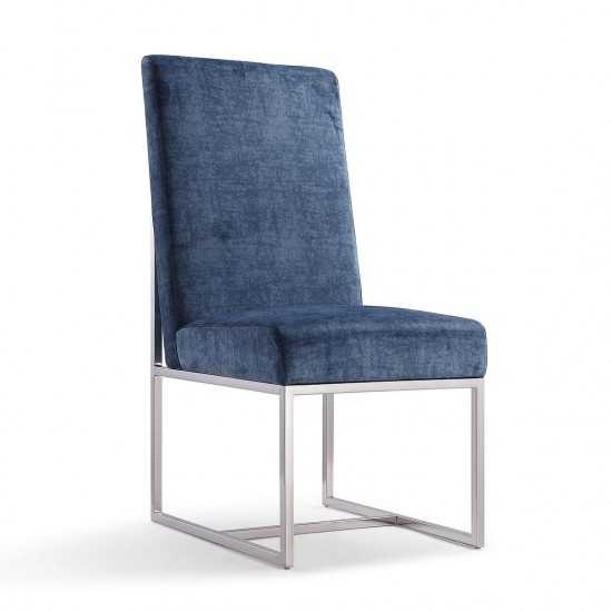 Element Velvet Dining Chair in Blue (Set of 2)