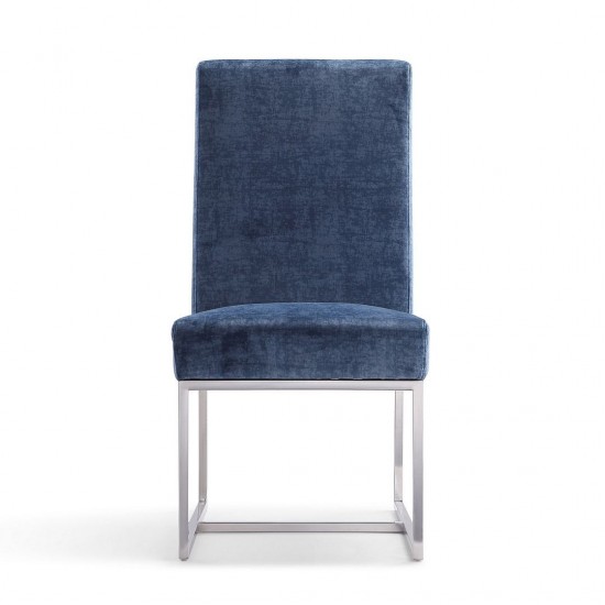 Element Velvet Dining Chair in Blue (Set of 2)