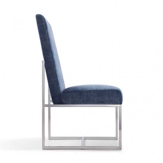 Element Velvet Dining Chair in Blue (Set of 2)