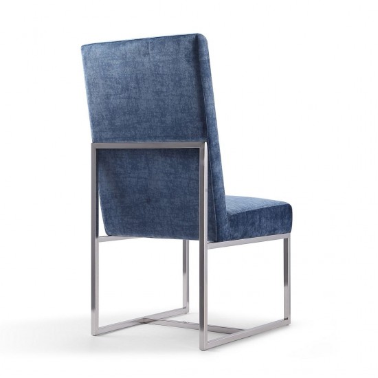 Element Velvet Dining Chair in Blue (Set of 2)