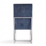 Element Velvet Dining Chair in Blue (Set of 2)