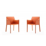 Paris Armchair in Coral (Set of 2)