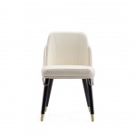 Estelle Dining Chair in Cream and Black (Set of 2)