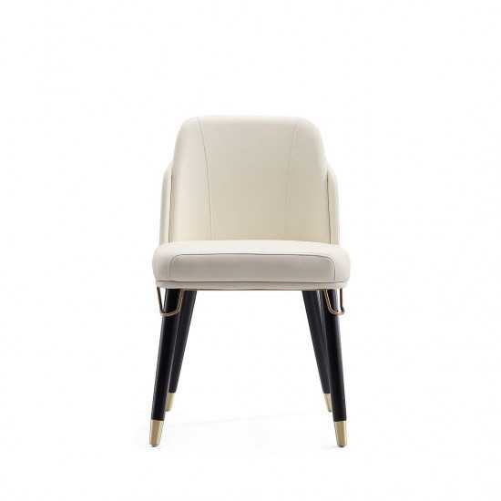 Estelle Dining Chair in Cream and Black (Set of 2)