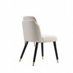 Estelle Dining Chair in Cream and Black (Set of 2)