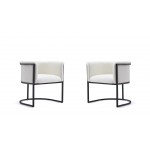 Bali Dining Chair in White and Black (Set of 2)