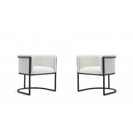 Bali Dining Chair in White and Black (Set of 2)