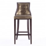 Fifth Avenue Bar Stool in Bronze and Walnut (Set of 3)