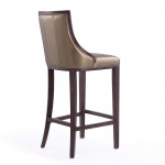 Fifth Avenue Bar Stool in Bronze and Walnut (Set of 3)