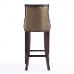 Fifth Avenue Bar Stool in Bronze and Walnut (Set of 3)