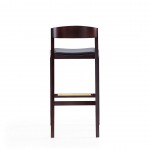 Klismos Barstool in Black and Dark Walnut (Set of 3)