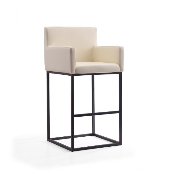 Ambassador Barstool in Cream and Black (Set of 3)