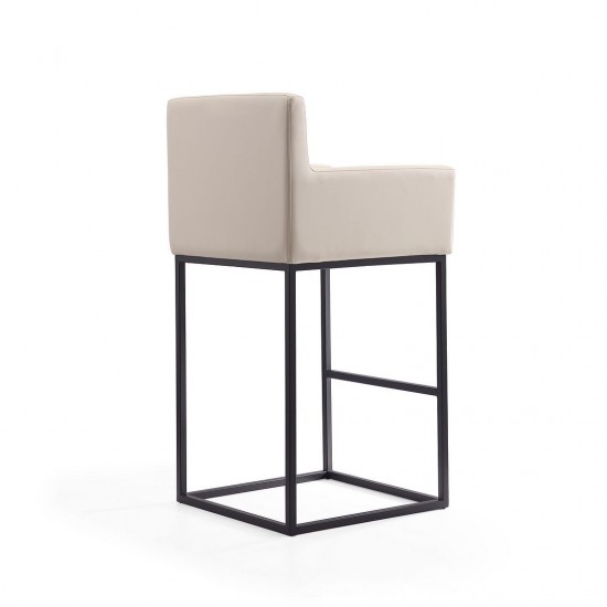 Ambassador Barstool in Cream and Black (Set of 3)