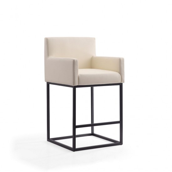 Ambassador Barstool in Cream and Black (Set of 3)