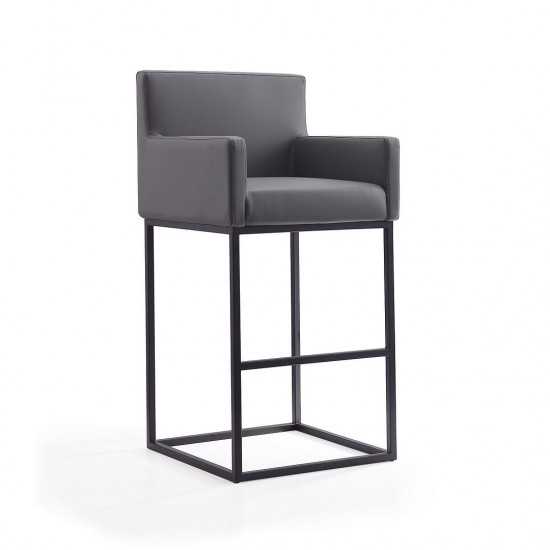 Ambassador Barstool in Grey and Black (Set of 3)