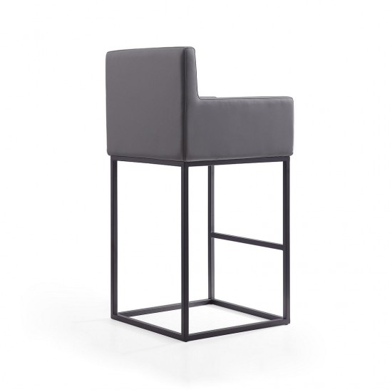 Ambassador Barstool in Grey and Black (Set of 3)