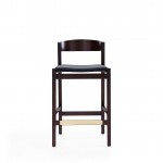 Klismos Counter Stool in Black and Dark Walnut (Set of 3)