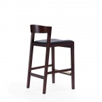 Klismos Counter Stool in Black and Dark Walnut (Set of 3)