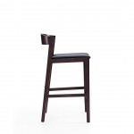 Klismos Counter Stool in Black and Dark Walnut (Set of 3)
