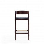 Klismos Counter Stool in Black and Dark Walnut (Set of 3)