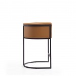 Cosmopolitan Counter Stool in Camel and Black (Set of 3)
