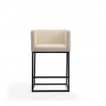 Embassy Counter Stool in Cream and Black (Set of 3)