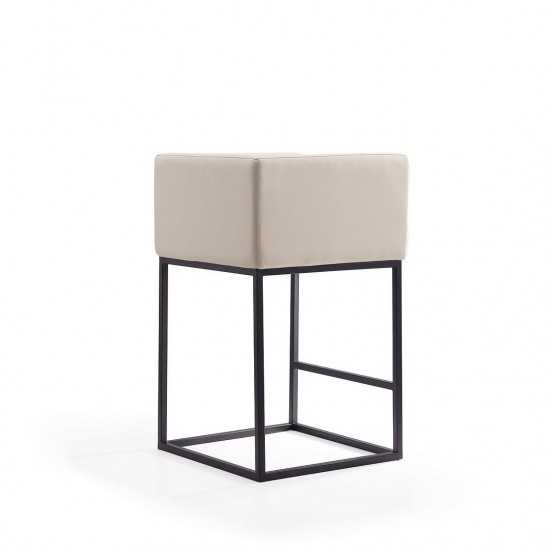 Embassy Counter Stool in Cream and Black (Set of 3)