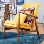 Bradley Accent Chair and Ottoman in Yellow and Walnut