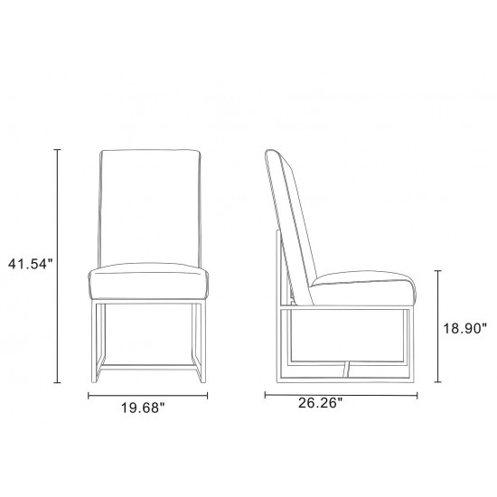 Element 6-Piece Dining Chairs in Champagne