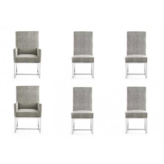 Element 6-Piece Dining Chairs in Steel