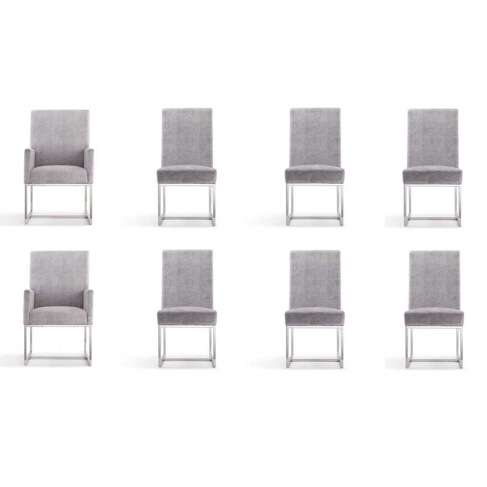 Element 8-Piece Dining Chairs in Grey