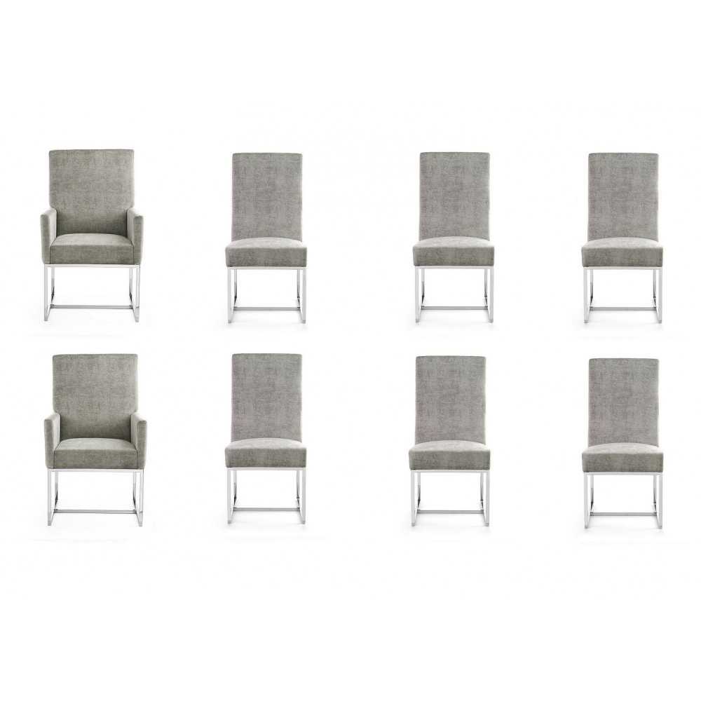 Element 8-Piece Dining Chairs in Steel