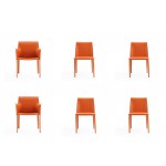 Paris 6-Piece Dining Chairs in Coral