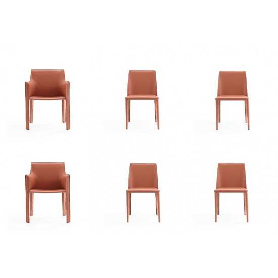 Paris 6-Piece Dining Chairs in Clay