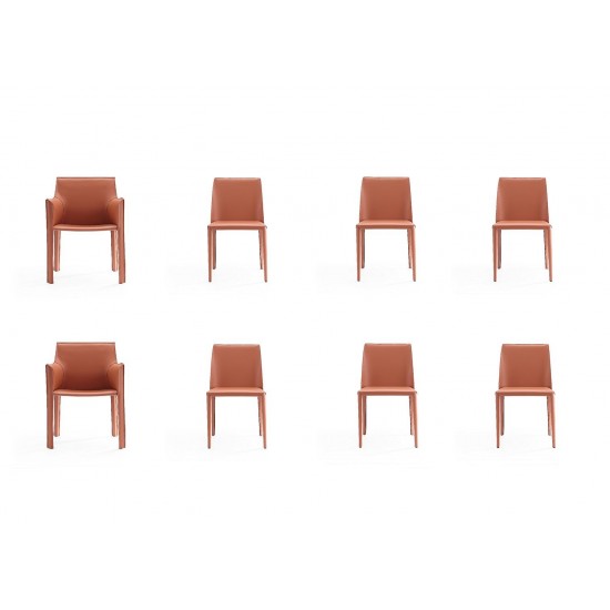 Paris 8-Piece Dining Chairs in Clay